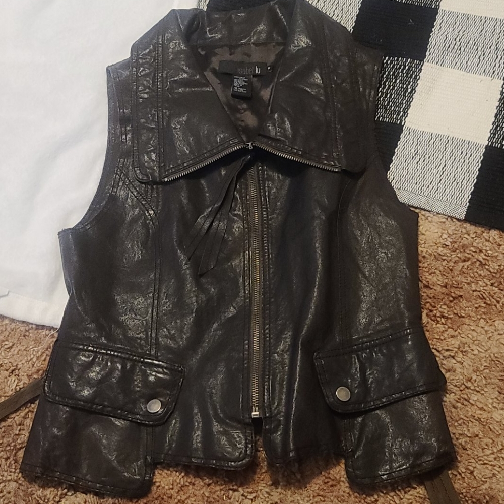 Brown Isabel lu sheep leather vest